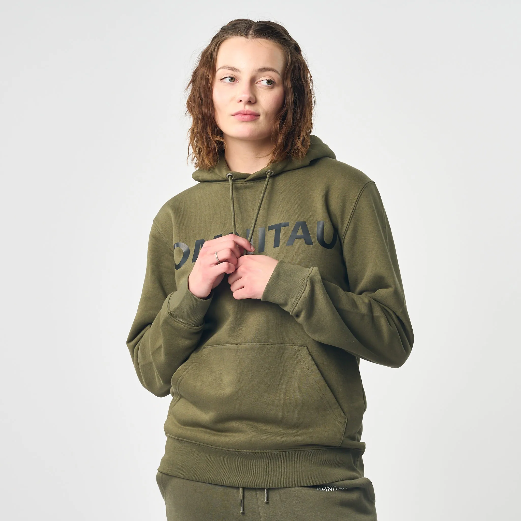 Omnitau Women's Esher Organic Cotton Overhead Hoodie - Khaki Green