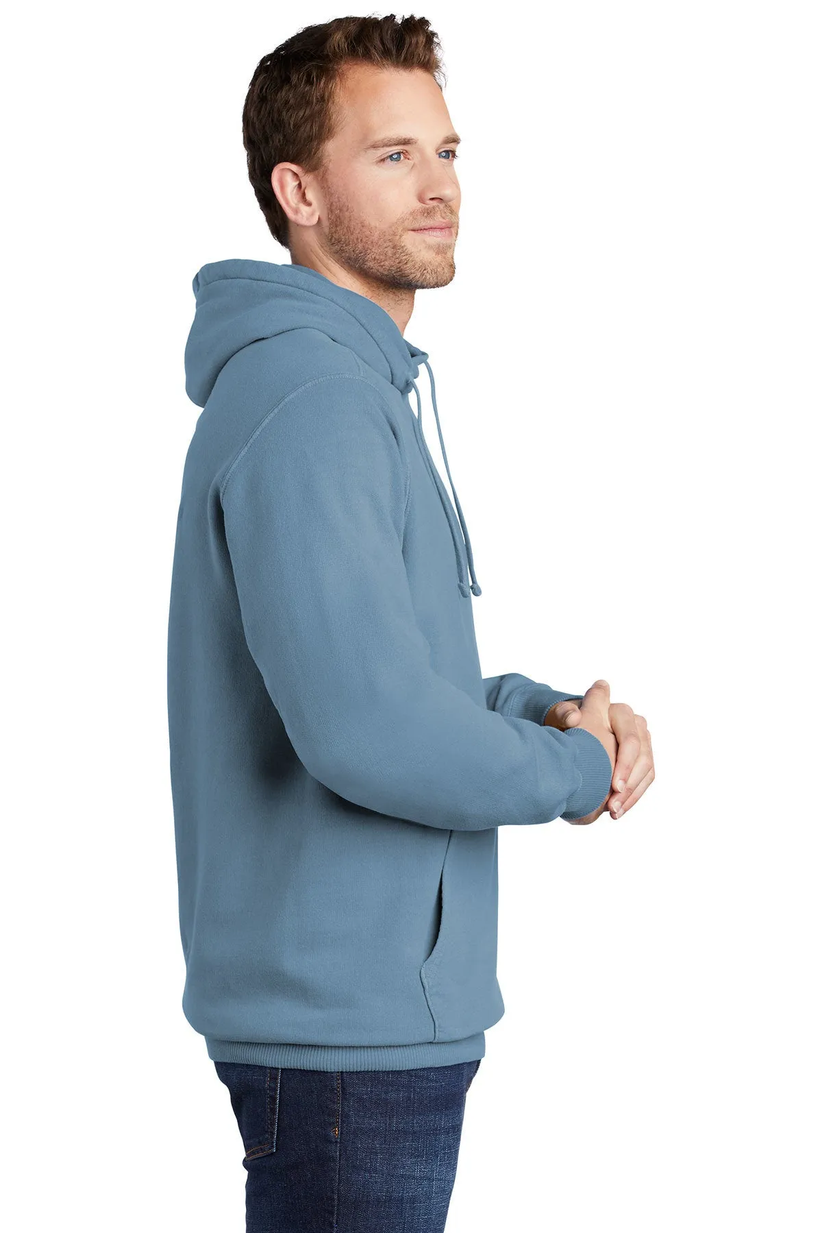 Port & Company Pigment Dyed Customized Hoodies, Mist