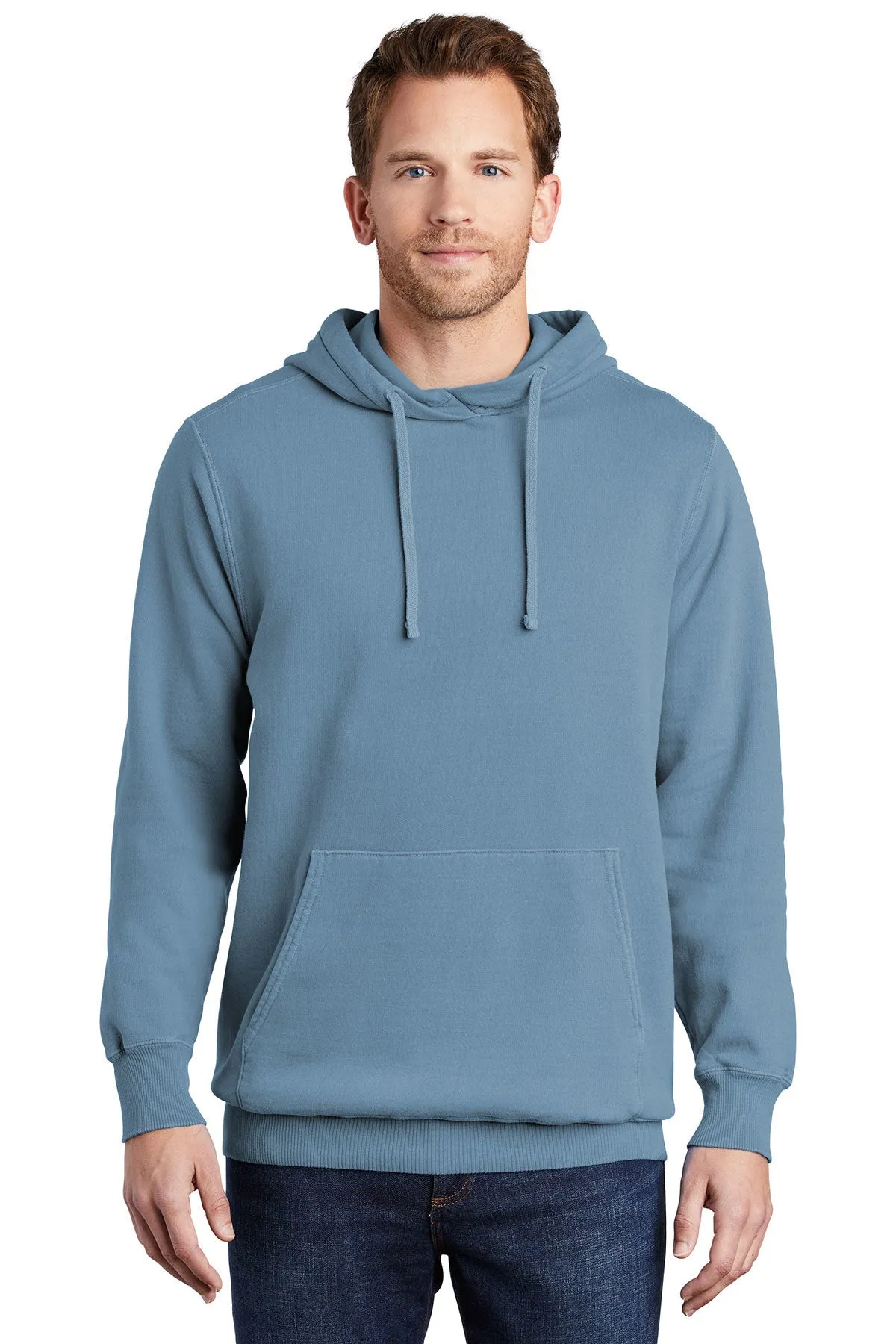 Port & Company Pigment Dyed Customized Hoodies, Mist