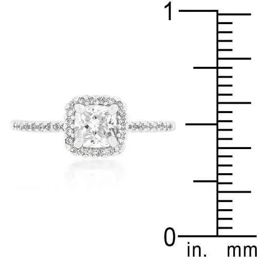 Princess Cut Halo Engagement Ring