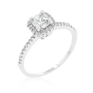 Princess Cut Halo Engagement Ring