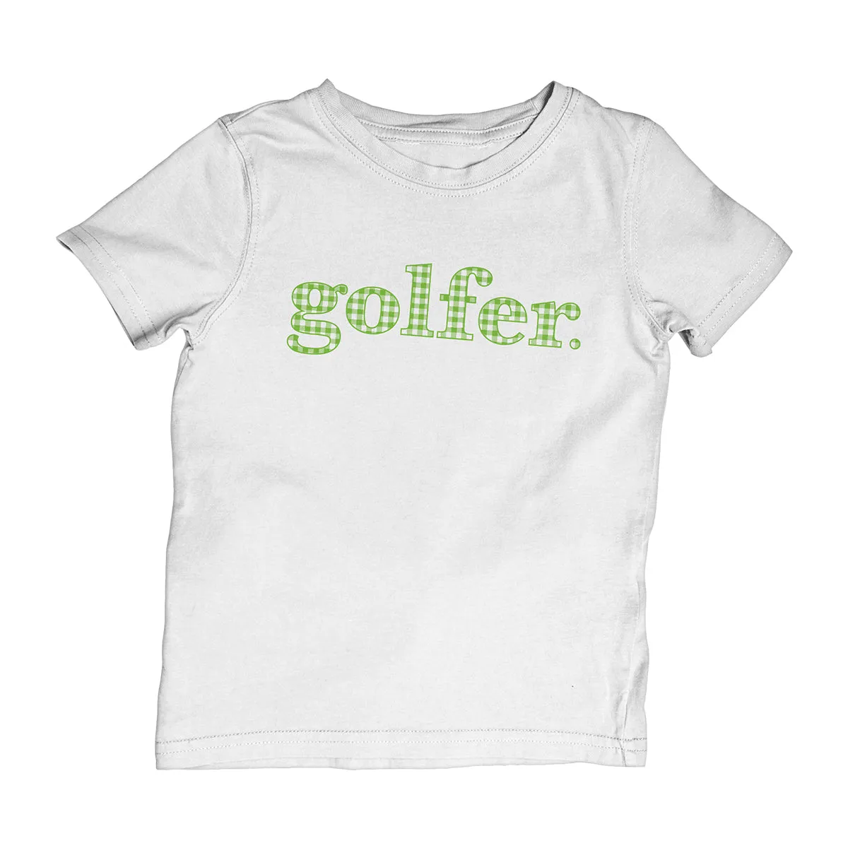 "Golfer" Gingham Tee (Green Print)