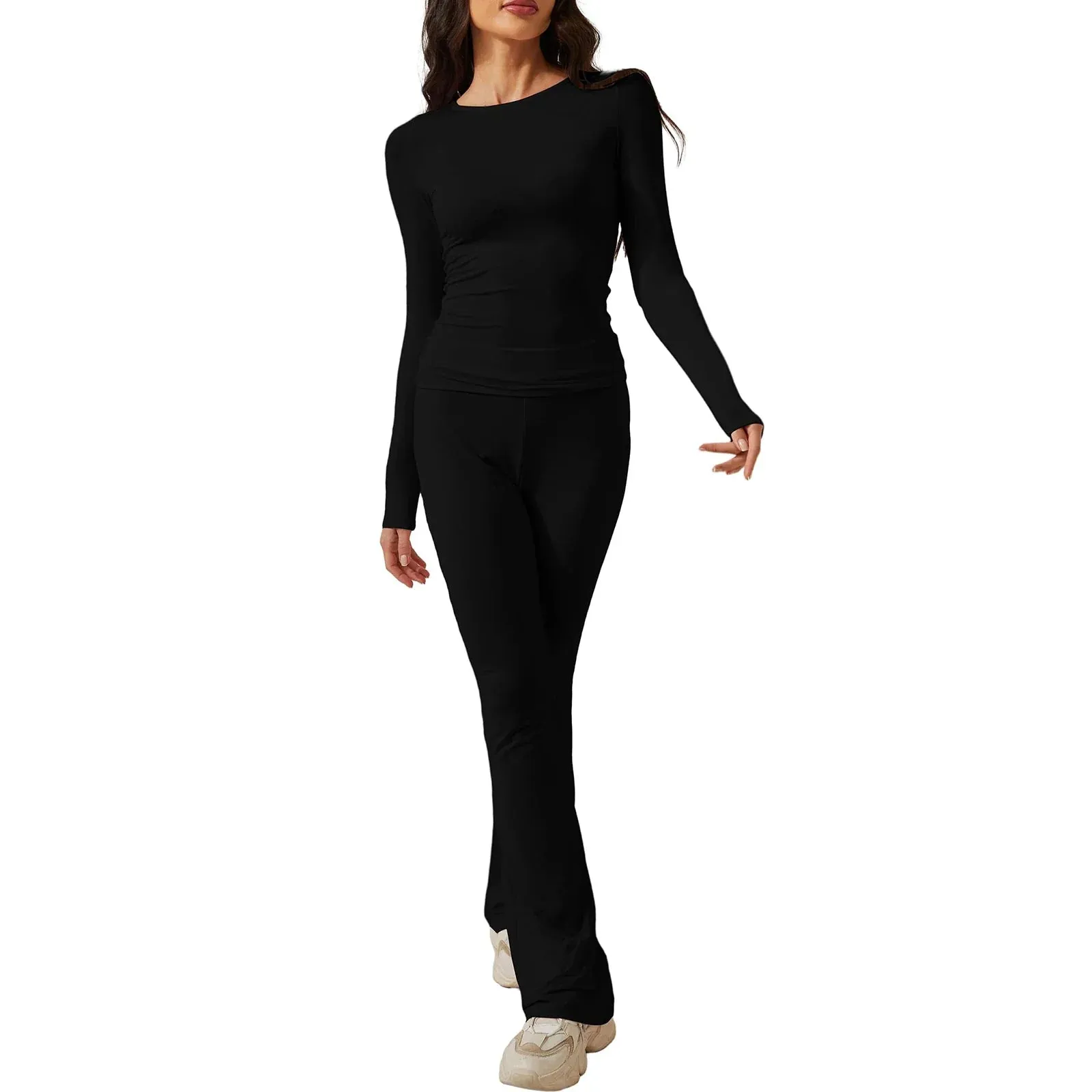 Sleeve T-shirt Pants Tracksuit Casual Daily Loungewear Long Pajamas