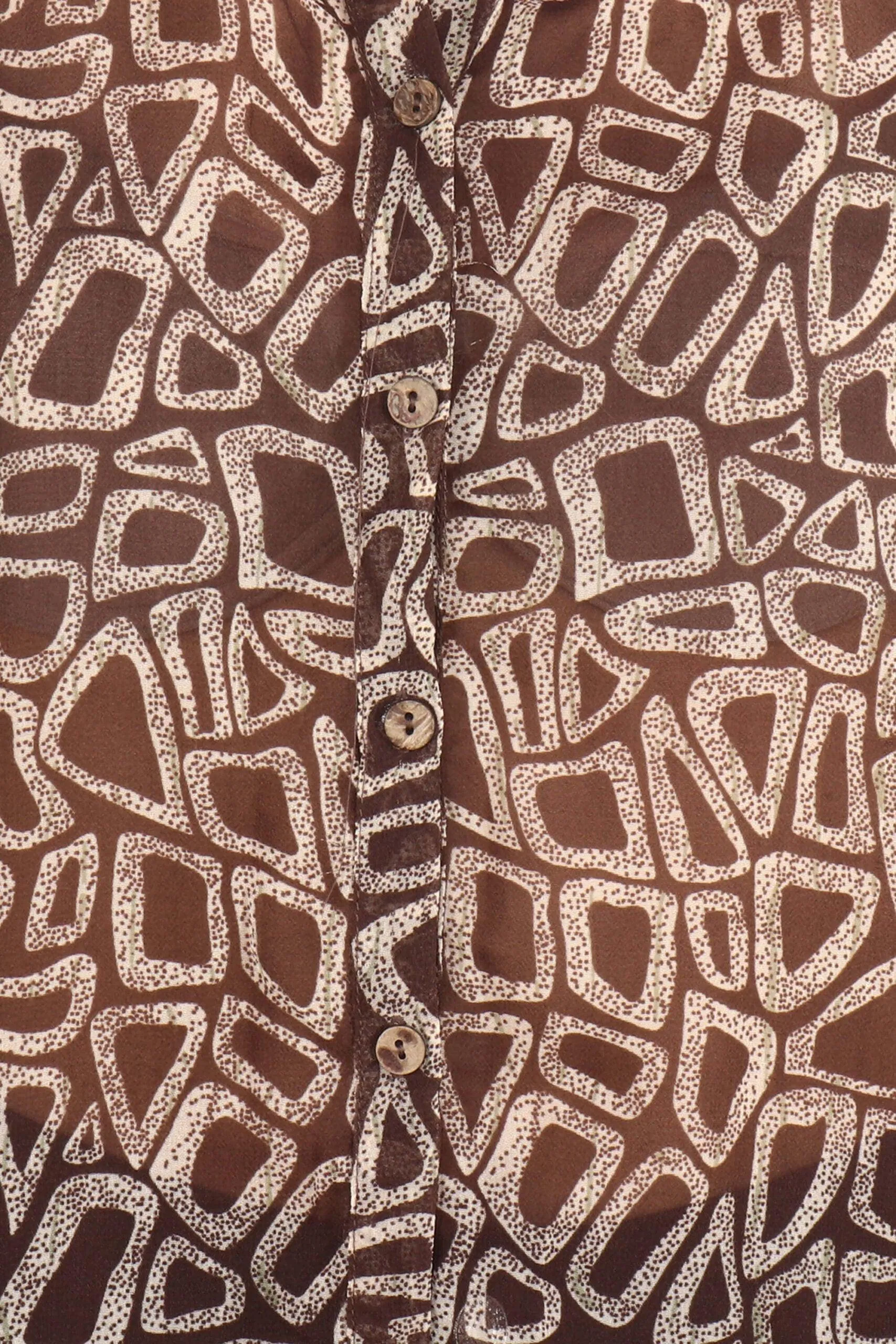 Taupe Abstract Printed Shirt