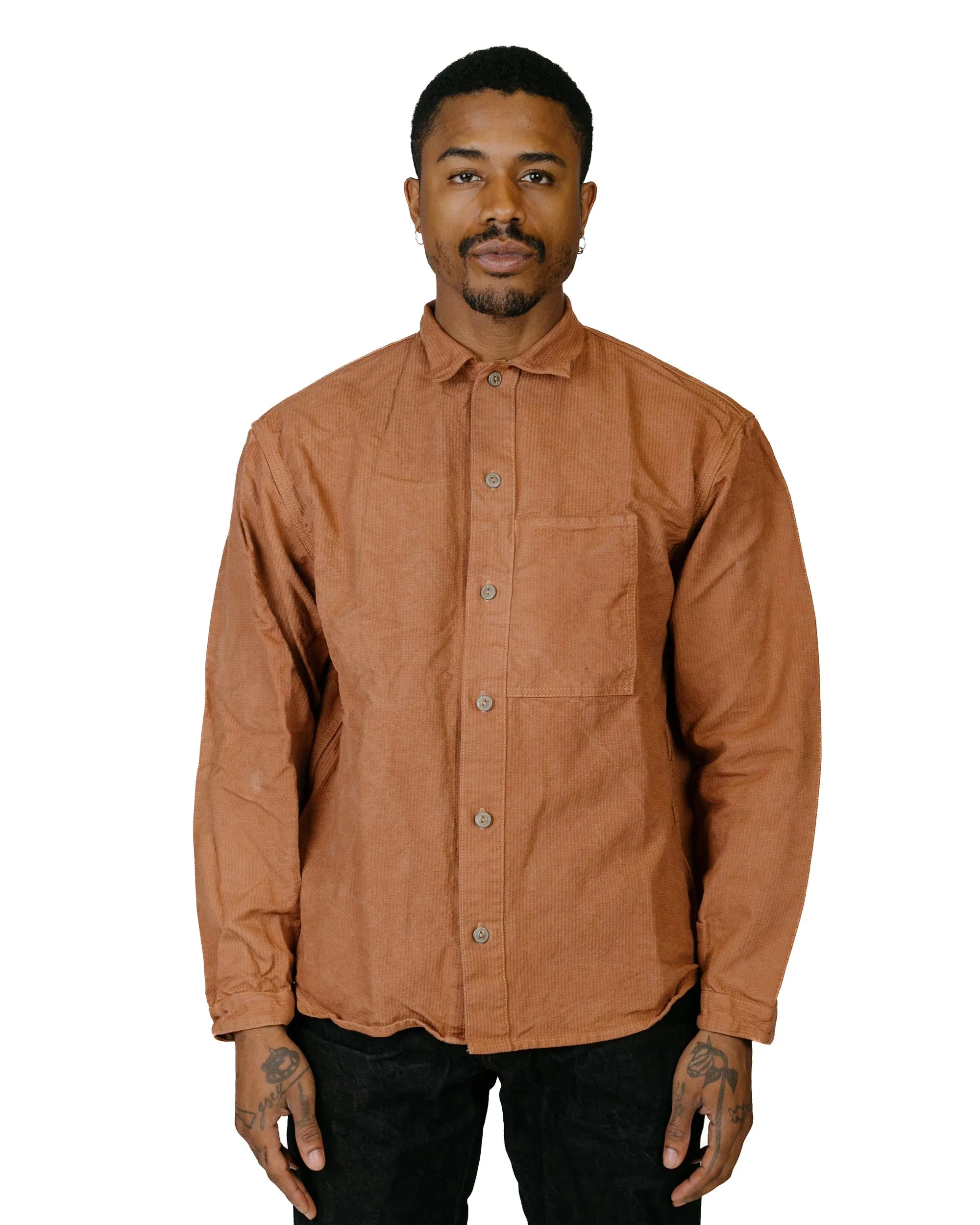 Tender Type 462 Millwheel Shirt Barley Twist Cotton Twill Tan Wattle Dyed