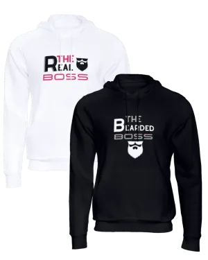 The Bearded Boss/The Real Boss Couple Hoodie