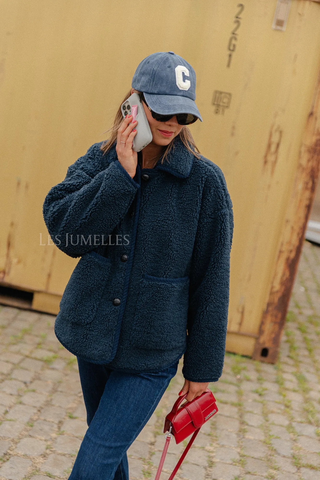 VIMelusa teddy jacket navy