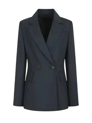 Wenkouban-Winter outfits Christmas Black Friday Notched Collar Double Breasted Business Formal Blazer