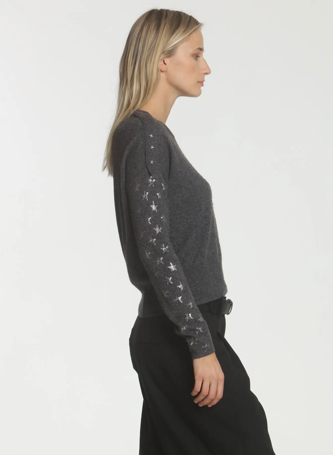 Zoe Star Stud - Charcoal